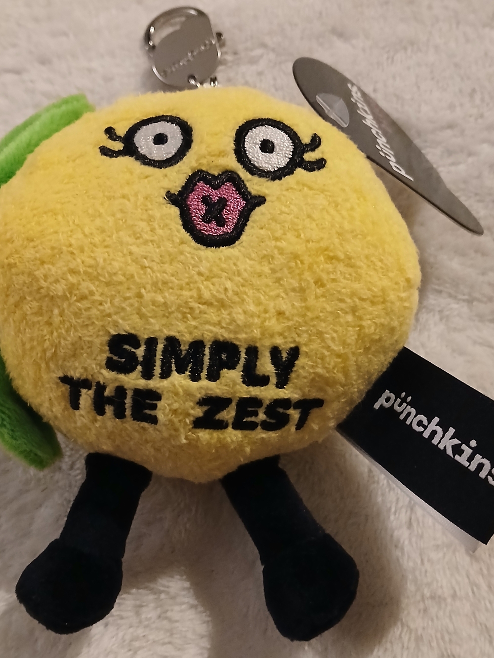 💥 Punchkin Plush Keychain - Yellow "Simply The Zest" [NWT]